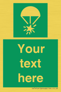 Custom sign safe condition Rocket parachute flare